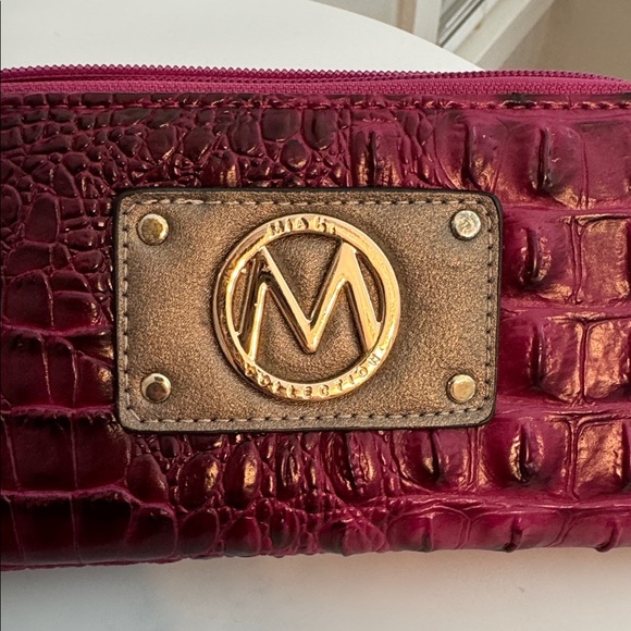 MKF Collection Mia K Bonnie Croc-Embossed Women's Satchel & Wallet - Picture 8 of 9